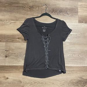 AEO Soft & Sexy lace-up shirt